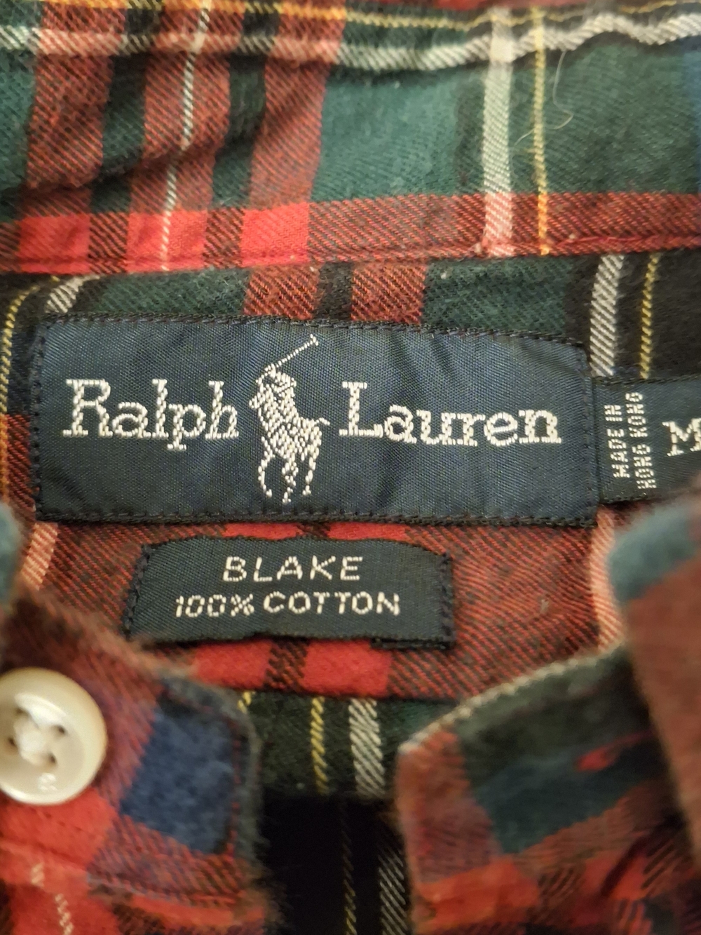 Ralph Lauren Blake Red Plaid Button-Down Shirt Mens Medium - Picture 2 of 7